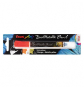 Pentel Dual Metallic Brush XGFH-DFX Brush-Pen orange