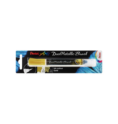 Pentel Dual Metallic Brush XGFH-DXX Brush-Pen gold
