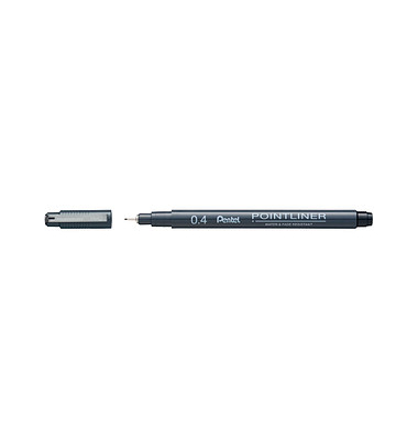 Fineliner Pointliner, S20P-4A, schwarz (Schreibfarbe: schwarz), 0,4mm