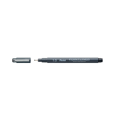 Fineliner Pointliner, S20P-10A, schwarz (Schreibfarbe: schwarz), 1mm