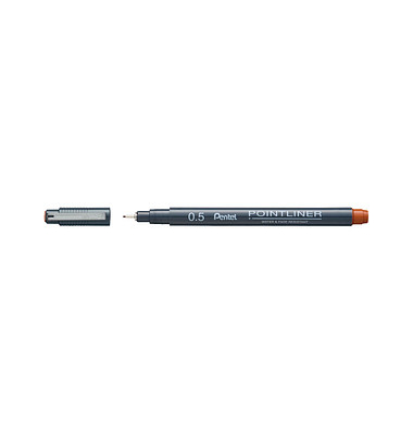 Fineliner Pointliner, S20P-5SG, schwarz (Schreibfarbe: sanguine), 0,5mm