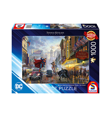 Schmidt Thomas Kinkade Batman, Superman und Wonder Woman Puzzle 1000 Teile Schmidt Thomas Kinkade Batman, Superman und Wonder Woman Puzzle 1000 Teile