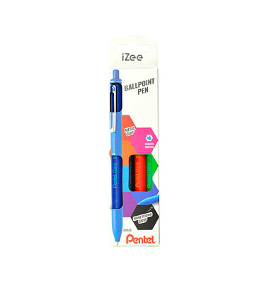 4 Pentel Kugelschreiber iZee BX470 farbsortiert Schreibfarbe farbsortiert