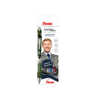 4 Pentel EnerGel BL 77 Gelschreiber-Set 0,35 mm, Schreibfarbe: farbsortiert 4 Pentel EnerGel BL 77 Gelschreiber-Set 0,35 mm, Schreibfarbe: farbsortiert