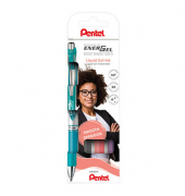 4 Pentel EnerGel BL 77 Gelschreiber-Set türkis, grau, rosa, lila 0,35 mm, Schreibfarbe: farbsortiert