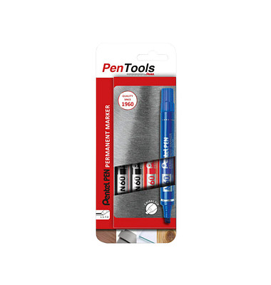 4 Pentel PenTool N50XL-PRO1AEU Permanentmarker farbsortiert 1,5-7,0 mm