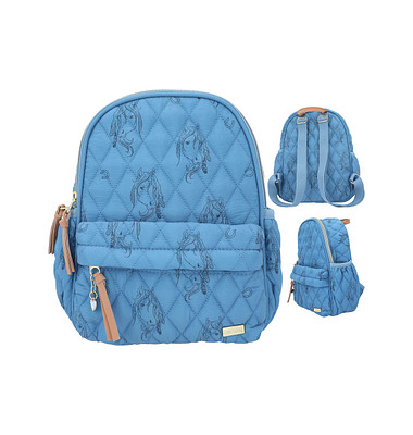 DEPESCHE Rucksack Miss Melody Blue Quilt Kunstfaser blau