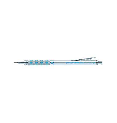 Druckbleistift Graphgear 1000 PG101, PG1017-C, silber/blau, 0,7mm, HB Druckbleistift Graphgear 1000 PG101, PG1017-C, silber/blau, 0,7mm, HB