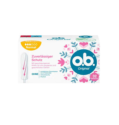 o.b. Tampons Normal für mittlere bis stärkere Tage,