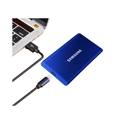 externe Festplatte Portable T7 MU-PC2T0H/WW, blau, 2 TB, SSD