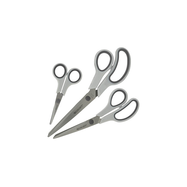 4027521525580 - Scheren-Set Easy Grip Edelstahl rostfrei 13 21 25cm anthrazit lichtgrau 4027521525580 3 Stück 4027521525580 - Scheren-Set Easy Grip Edelstahl rostfrei 13 21 25cm anthrazit lichtgrau 4027521525580 3 Stück
