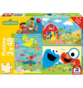 Schmidt Sesamstrasse Tierisch stark Puzzle 3 x 48 Teile
