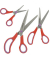Scheren-Set Easy Grip, Edelstahl, rostfrei, 13/21/25cm, korallenrot/cassis