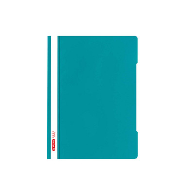 Schnellhefter Quality 50016204, A4, türkis, Polypropylen (PP), Vorderdeckel transparent