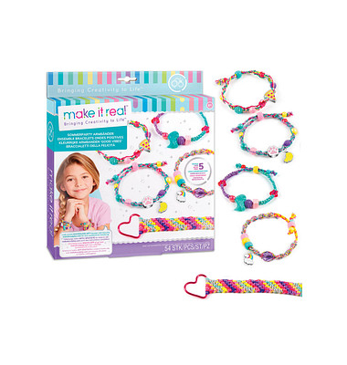 Schmuck-Basteln-Set Make it Real Sommerparty Armbänder mehrfarbig Bastel-Set