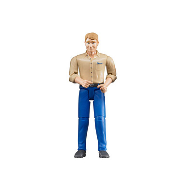 bruder bworld 60006 Mann mit hellem Hauttyp und blauer Hose Spielfigur bruder bworld 60006 Mann mit hellem Hauttyp und blauer Hose Spielfigur