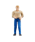 bruder bworld 60006 Mann mit hellem Hauttyp und blauer Hose Spielfigur