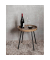 Beistelltisch 25885, 45cm (H), 40x40cm (BxT), rund, eiche / schwarz