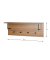 HAKU Möbel Wandgarderobe 37147 eiche Holz 4 Haken 80,0 x 30,0 cm