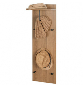 HAKU Möbel Wandgarderobe 37148 eiche Holz 5 Haken 30,0 x 100,0 cm