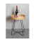 Beistelltisch 37187, 51cm (H), 41x41cm (BxT), rund, braun / schwarz
