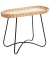 Beistelltisch 37188, 55cm (H), 70x33cm (BxT), oval, braun / schwarz