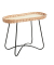 Beistelltisch 37188, 55cm (H), 70x33cm (BxT), oval, braun / schwarz