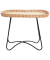 Beistelltisch 37188, 55cm (H), 70x33cm (BxT), oval, braun / schwarz