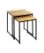 Beistelltisch 37333, 41 / 46cm (H), 33 / 38cmx33 / 38cm (BxT), quadratisch, eiche / schwarz