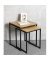 Beistelltisch 37333, 41 / 46cm (H), 33 / 38cmx33 / 38cm (BxT), quadratisch, eiche / schwarz