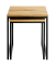Beistelltisch 37333, 41 / 46cm (H), 33 / 38cmx33 / 38cm (BxT), quadratisch, eiche / schwarz