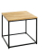 Beistelltisch 37334, 45cm (H), 45x45cm (BxT), quadratisch, eiche / schwarz