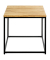 Beistelltisch 37334, 45cm (H), 45x45cm (BxT), quadratisch, eiche / schwarz