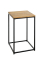 Beistelltisch 37335, 60cm (H), 35x35cm (BxT), quadratisch, eiche / schwarz