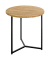 Beistelltisch 37336, 52cm (H), 50x50cm (BxT), rund, eiche / schwarz