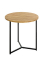 Beistelltisch 37336, 52cm (H), 50x50cm (BxT), rund, eiche / schwarz