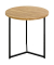 Beistelltisch 37336, 52cm (H), 50x50cm (BxT), rund, eiche / schwarz