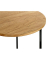 Beistelltisch 37336, 52cm (H), 50x50cm (BxT), rund, eiche / schwarz