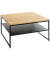 Couchtisch, 40cm (H), 70x70cm (BxT), quadratisch, eiche / schwarz