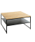 Couchtisch, 40cm (H), 70x70cm (BxT), quadratisch, eiche / schwarz