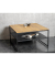 Couchtisch, 40cm (H), 70x70cm (BxT), quadratisch, eiche / schwarz