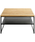 Couchtisch, 40cm (H), 70x70cm (BxT), quadratisch, eiche / schwarz