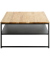 Couchtisch, 40cm (H), 70x70cm (BxT), quadratisch, eiche / schwarz