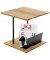 Beistelltisch 37339, 45cm (H), 45x45cm (BxT), quadratisch, eiche / schwarz