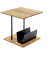 Beistelltisch 37339, 45cm (H), 45x45cm (BxT), quadratisch, eiche / schwarz