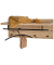 HAKU Möbel Wandgarderobe 37444 eiche Holz 4 Haken 75,0 x 30,0 cm