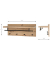HAKU Möbel Wandgarderobe 37444 eiche Holz 4 Haken 75,0 x 30,0 cm