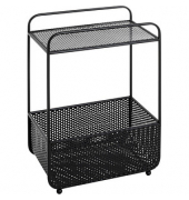 Beistelltisch 47521, 58cm (H), 41x25cm (BxT), rechteckig, schwarz / schwarz