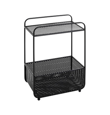 Beistelltisch 47521, 58cm (H), 41x25cm (BxT), rechteckig, schwarz / schwarz
