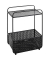 Beistelltisch 47521, 58cm (H), 41x25cm (BxT), rechteckig, schwarz / schwarz